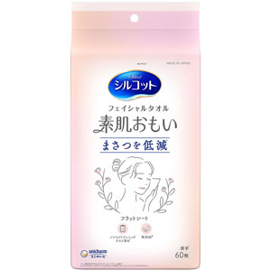 シルコットフェイシャルタオル素肌おもい  60枚