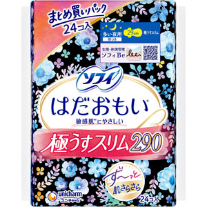 ソフィはだおもい極うすスリム多い夜用２９０  24枚　 【医薬部外品】
