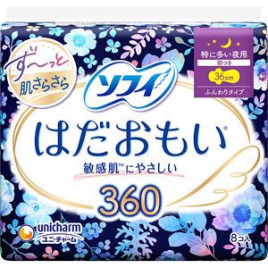 ソフィはだおもい特に多い夜用３６０  8枚　 【医薬部外品】
