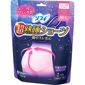 ソフィ超熟睡ショーツ ＭＬ  2枚　ピンク 【医薬部外品】