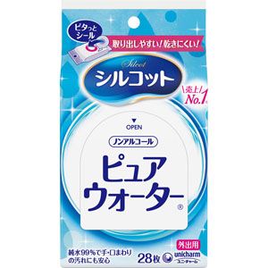 シルコットピュアウォーターウェットティッシュ外出用 28枚