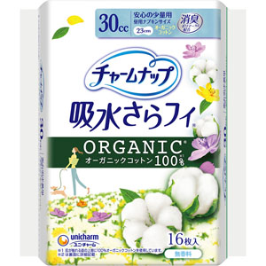 チャームナップ吸水さらフィオーガニックコットン安心の少量用  16枚