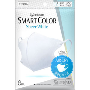 ＳＭＡＲＴ ＣＯＬＯＲ ＡＩＲ＆ＤＲＹ ふつう  6枚 SheerWhite