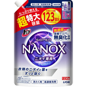 トップ スーパーNANOX ニオイ専用 つめかえ用超特大 1230g