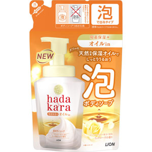 ｈａｄａｋａｒａ（ハダカラ） 泡で出てくるオイルインボディソープ プレシャスローズの香り つめかえ用  420mL
