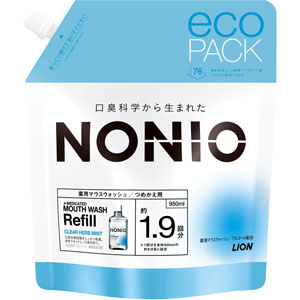 ＮＯＮＩＯ マウスウォッシュ クリアハーブミント つめかえ用  950mL 【医薬部外品】