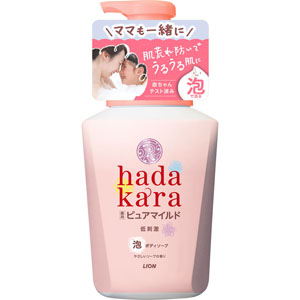 hadakara(ハダカラ) 泡で出てくる薬用ピュアマイルドボディソープ やさしいソープの香り 本体  550mL 【医薬部外品】
