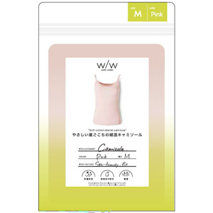 Ｗ／Ｗ　キャミソール　ピーチピンク　Ｍ  1枚　ピーチピンク