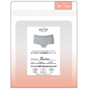 Ｗ／Ｗ　軽吸水ショーツ　グレー　Ｍ  1枚　グレー