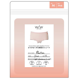 Ｗ／Ｗ　軽吸水ショーツ　ピーチピンク　Ｍ  1枚　ピーチピンク