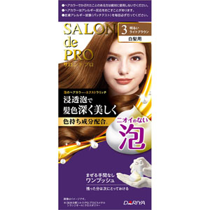サロン ド プロ 泡のヘアカラー・エクストラリッチ(白髪用)  1個 明るいライトブラウン 3 【医薬部外品】