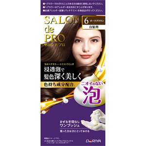 サロン ド プロ 泡のヘアカラー・エクストラリッチ(白髪用)  1個 ダークブラウン 6 【医薬部外品】
