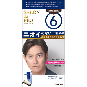 サロン ド プロ 無香料ヘアカラー メンズスピーディ(白髪用) 1個 自然な黒褐色 6 【医薬部外品】