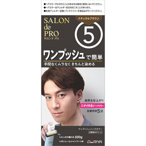 サロン ド プロ ワンプッシュメンズカラー（白髪用）  1個　ナチュラルブラウン 5 【医薬部外品】