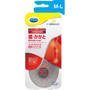 ドクター・ショール インバランスフットストレス吸収インソール 膝・かかと M-L  1足
