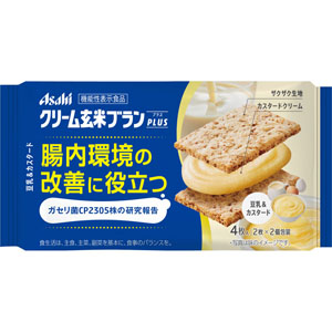 クリーム玄米ブランプラス 豆乳&カスタード 6個セット  72g(2枚×2個)×6