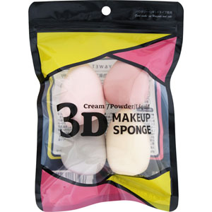 ３Ｄメイクアップスポンジ  4個