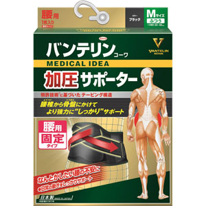 バンテリンコーワ加圧サポーター 腰用固定タイプ ふつうサイズ  1枚