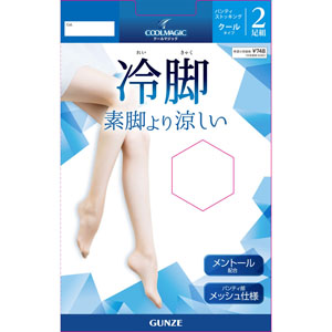 クールマジック冷却ストッキング L-LL 2足