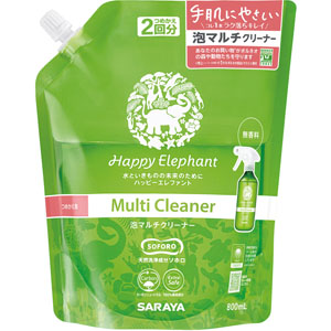 ハッピーエレファント 泡マルチクリーナー 詰替用 800mL