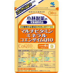 小林製薬の栄養補助食品 マルチビタミン ミネラル コエンザイムＱ１０  36g（300mg×120粒） 【栄養機能食品】