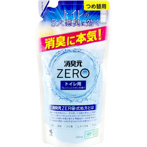 消臭元ZERO トイレ用 つめ替用 フレッシュシャボンの香り  400mL