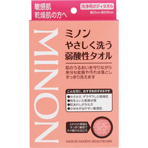 ミノンやさしく洗う弱酸性タオル  1枚