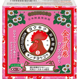 金鳥の渦巻 ミニサイズ ローズの香り  30巻  【防除用医薬部外品】