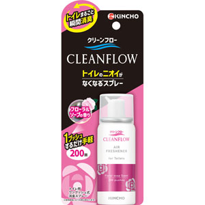 クリーンフロー トイレのニオイがなくなる消臭スプレー 200回 フローラルソープの香り  45mL