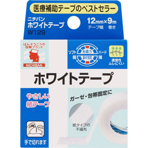 ニチバン ホワイトテープ  12mm×9m