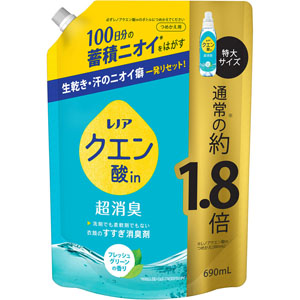 レノアクエン酸in超消臭 フレッシュグリーンの香り つめかえ用特大サイズ  690mL