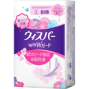 ウィスパー1枚2役Wガード 3cc さわやかな香り  40枚