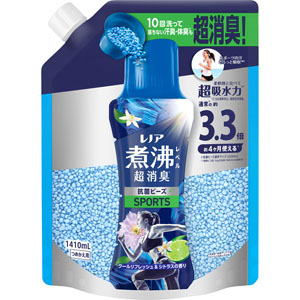 レノア煮沸レベル消臭抗菌ビーズ スポーツ クールリフレッシュ&シトラスの香りつめかえ用超特大 1410mL