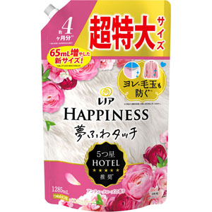 レノアハピネス夢ふわタッチ 華やかに香るアンティークローズの香り つめかえ用超特大サイズ  1285mL