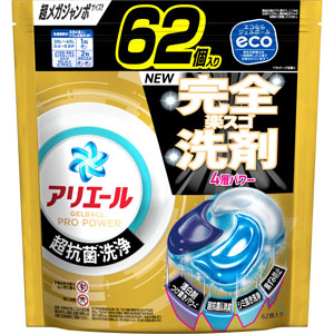 アリエールジェルボールプロ パワー つめかえ超メガジャンボサイズ  62個