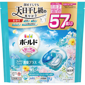 ボールドジェルボール4D 爽やかフレッシュフラワーサボンの香り つめかえ用メガジャンボサイズ  1.01kg(57個)