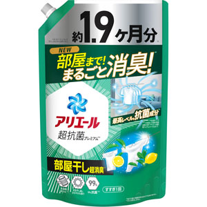 アリエール 超抗菌 部屋干しプラス詰め替え用 未使用2.86kg×5袋+α アリエールジェル部屋干しプラス つめかえウルトラジャンボ