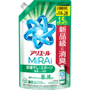 アリエールミライ 超濃縮 部屋干し＆スポーツ つめかえ特大サイズ  480g