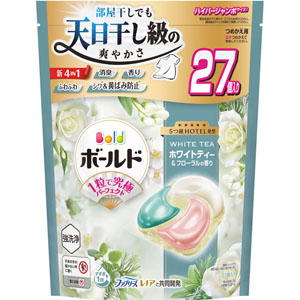 ボールドジェルボール4D心弾けるホワイトティー&フローラルの香り つめかえハイパージャンボサイズ 479g(27個)