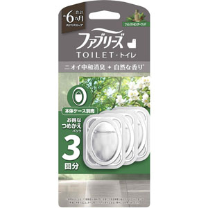 ファブリーズトイレ用消臭剤 プレミアムシリーズ消臭＋自然な香り フォレスト＆シダーウッドつめかえパック  6.3mL×3個