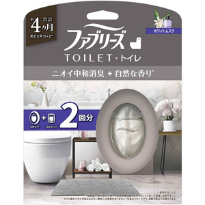 ファブリーズトイレ用消臭剤 プレミアムシリーズ消臭＋自然な香り ホワイトムスク 本体＋つめかえパック  6.3mL×2個