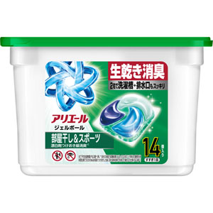 アリエールジェルボールプロ 部屋干し＆スポーツ 本体  14個