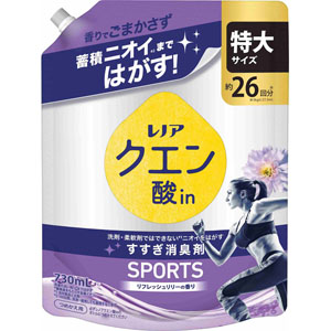 レノアクエン酸イン超消臭スポーツリフレッシュリリーの香りつめかえ用特大サイズ  730mL