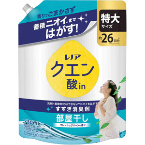 レノアクエン酸イン超消臭部屋干しフレッシュグリーンの香りつめかえ用特大サイズ  730mL