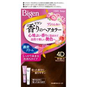 ビゲン 香りのヘアカラー クリーム  1個 落ち着いたライトブラウン 4D 【医薬部外品】