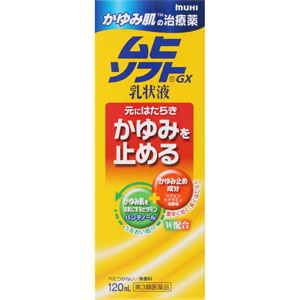 ★かゆみ肌の治療薬 ムヒソフトＧＸ乳状液  120mL 【第三類医薬品】